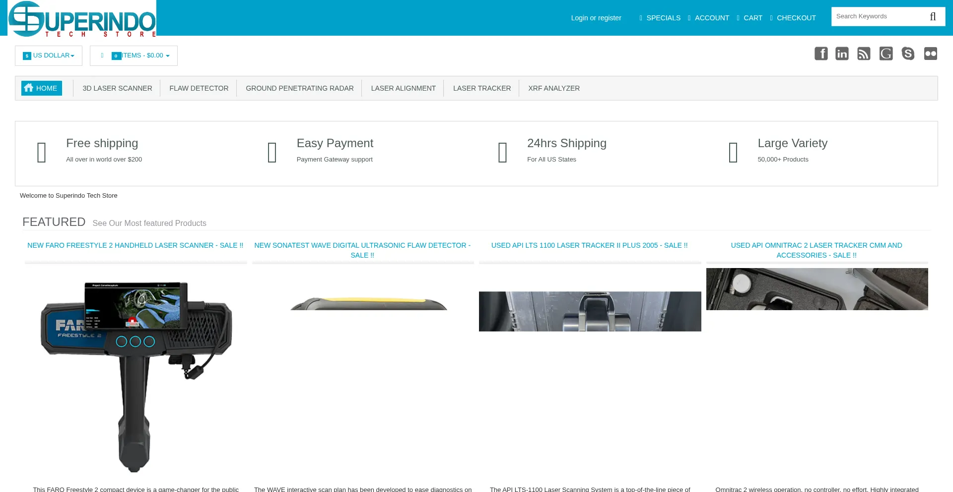 Website screenshot of Superindotech.com