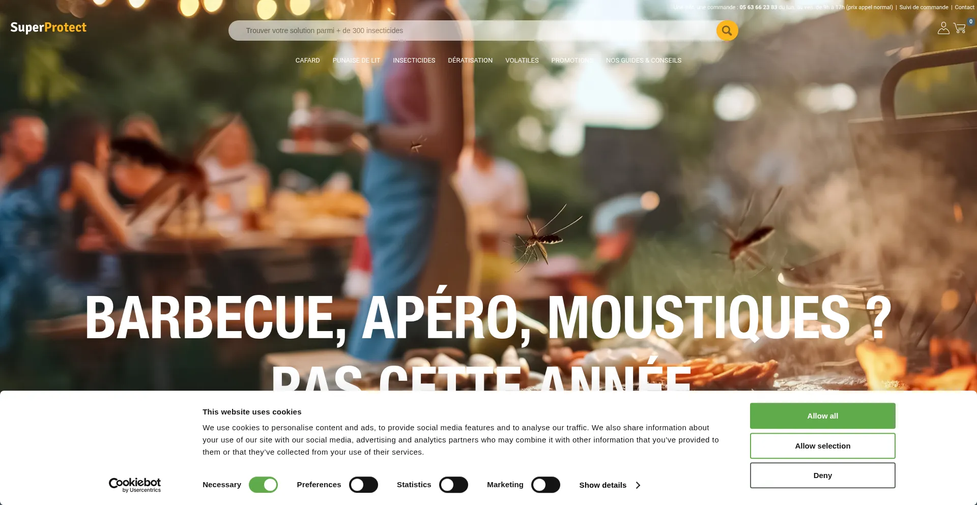Website screenshot of Superprotect.fr