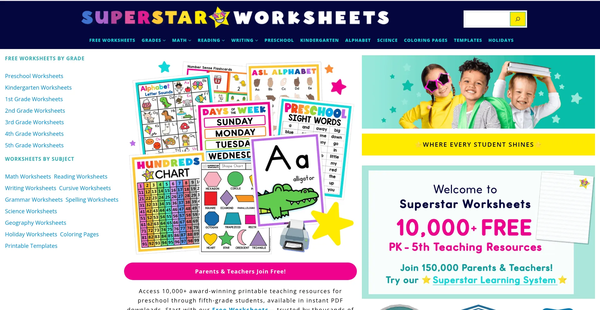 Superstarworksheets.com