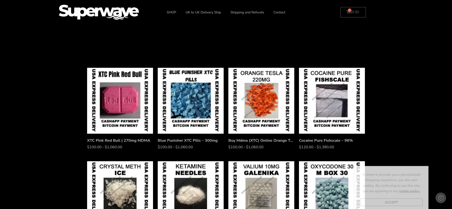 Website screenshot of Superwave.online