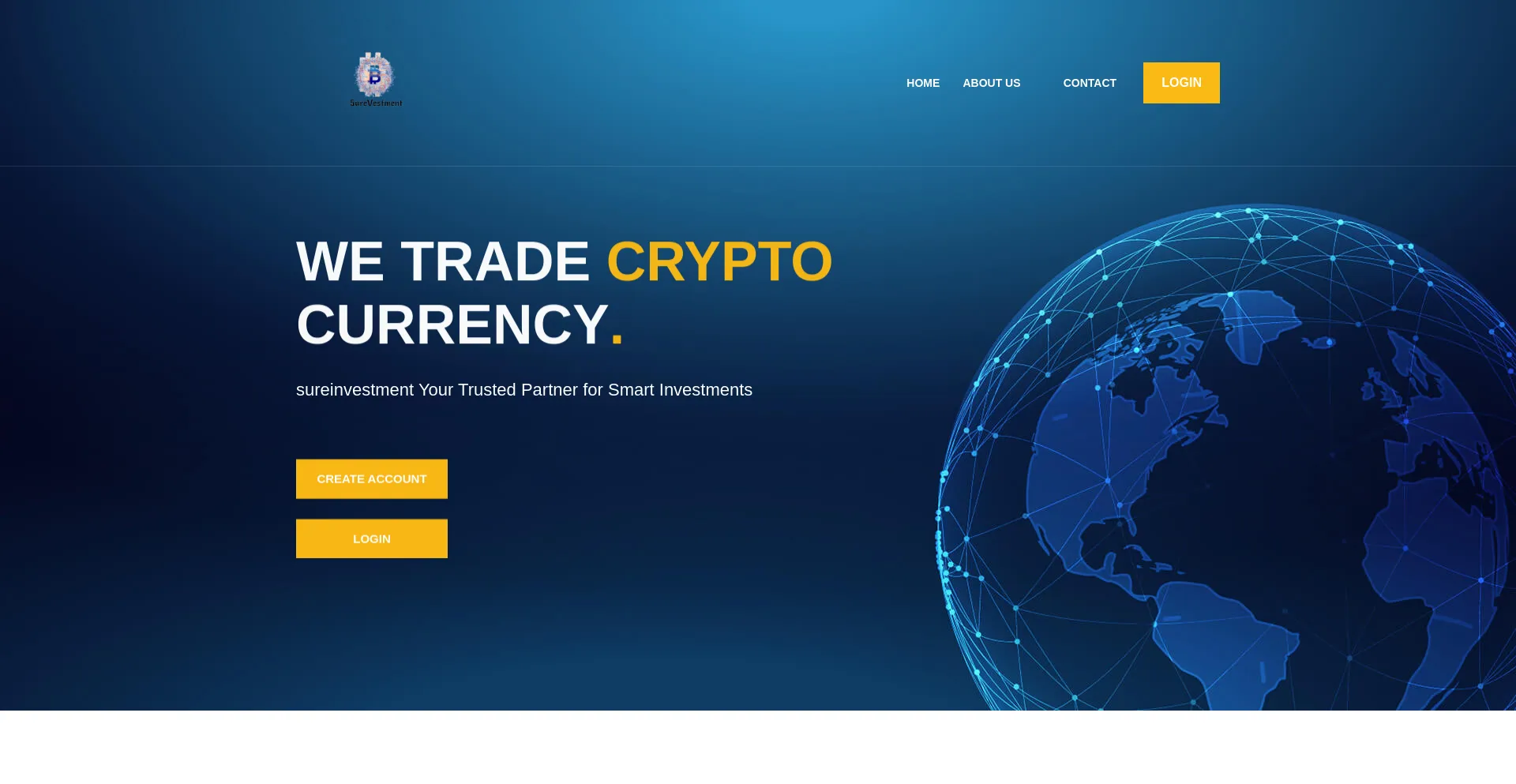 Website screenshot of Sureinvesment.com