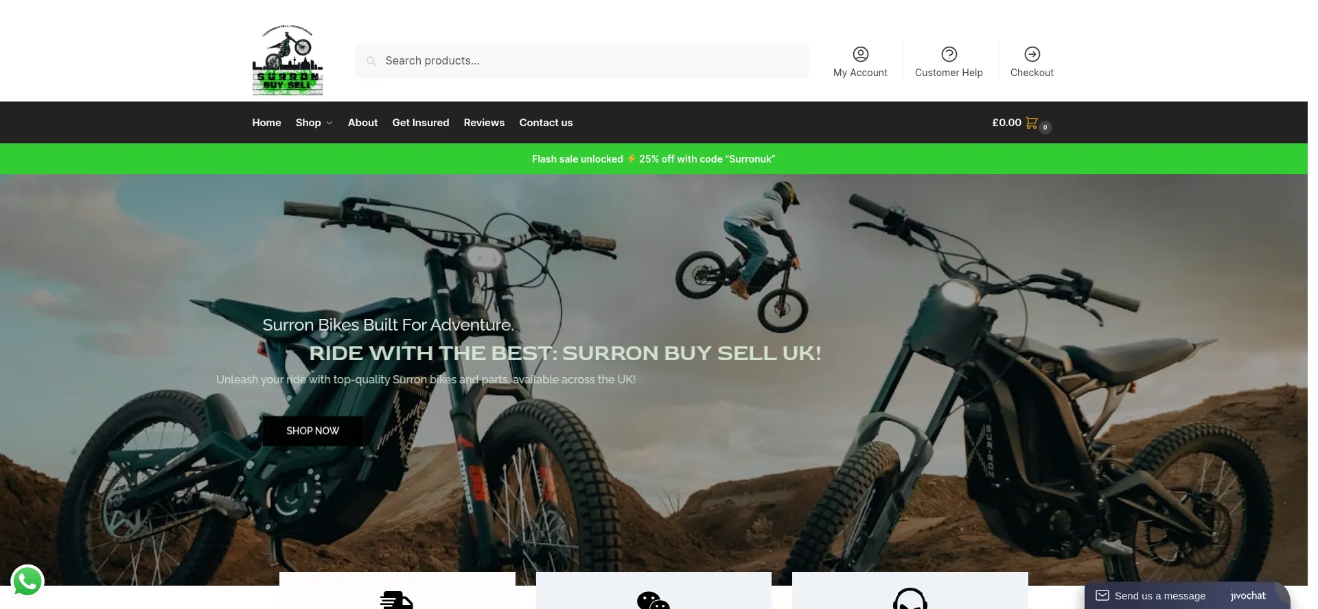 Website screenshot of Surronbuysell.com