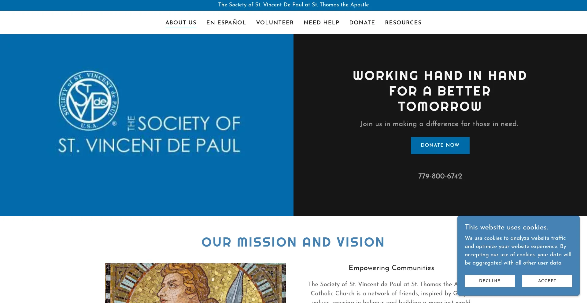 Website screenshot of Svdpcl.com