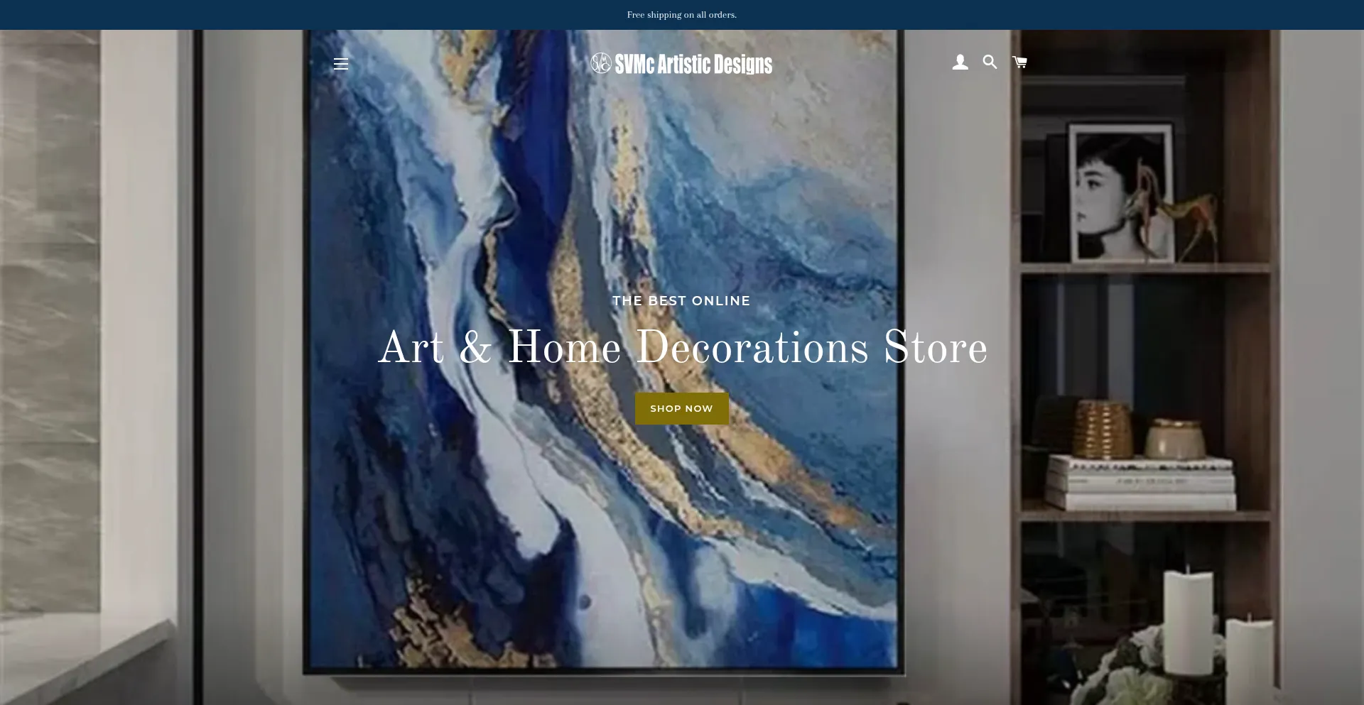Website screenshot of Svmcartisticdesigns.com