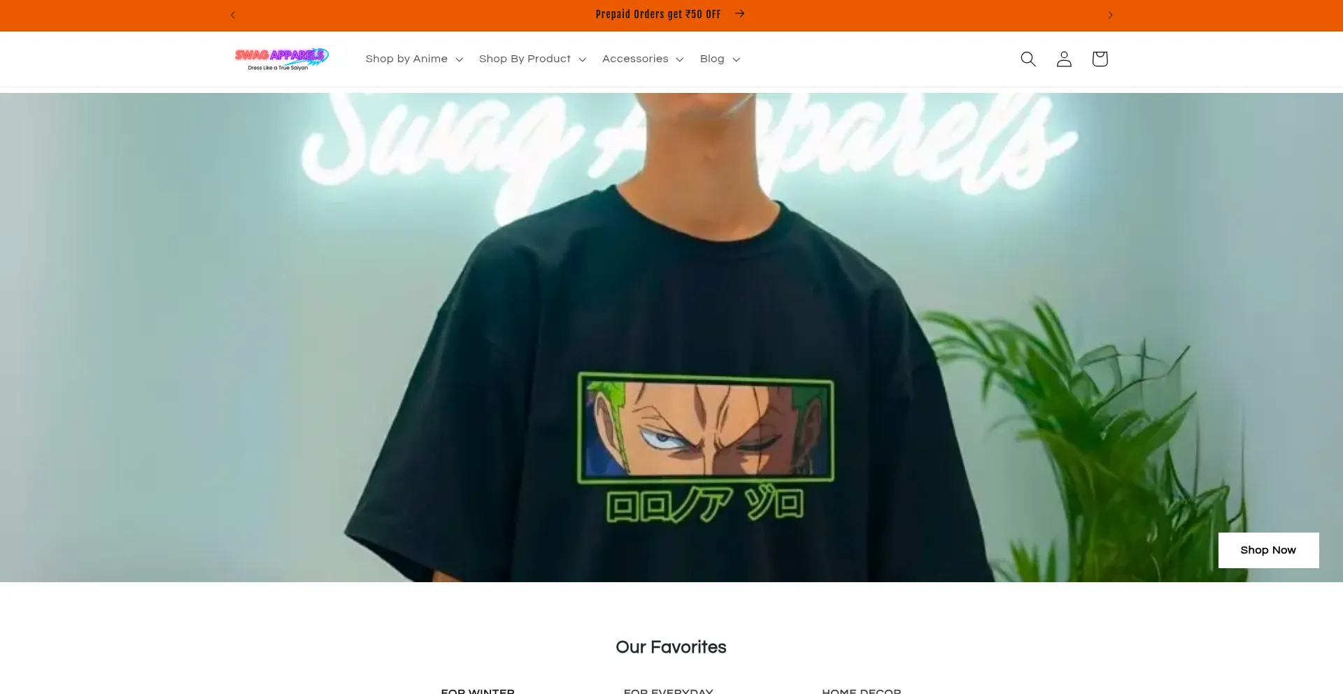 Website screenshot of Swagapparels.com