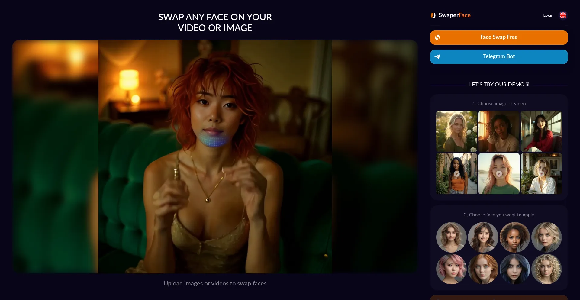 Website screenshot of Swaperface.com