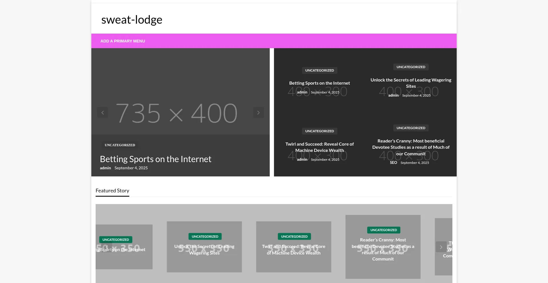 Website screenshot of Sweat-lodge.com