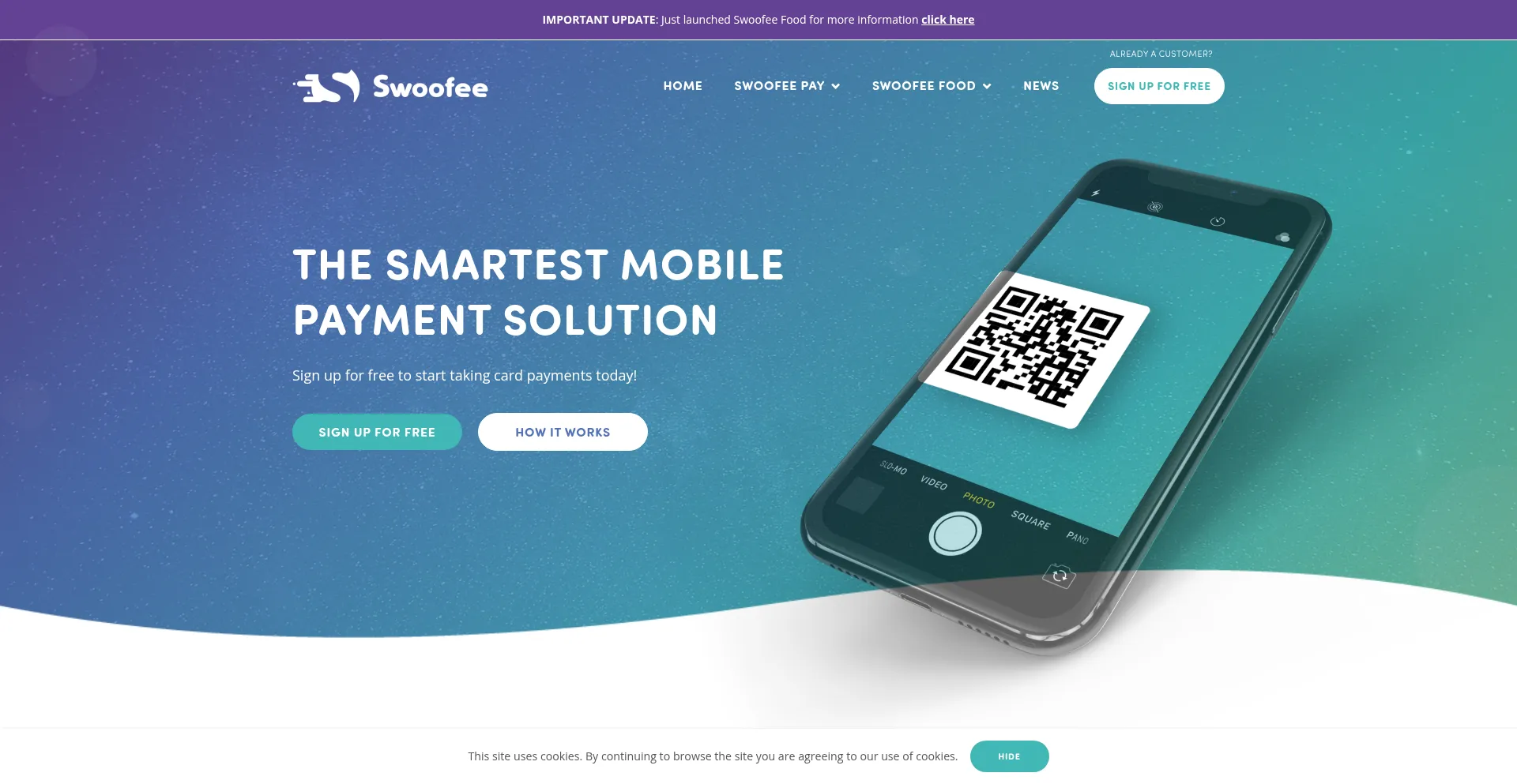 Website screenshot of Swoofee.com