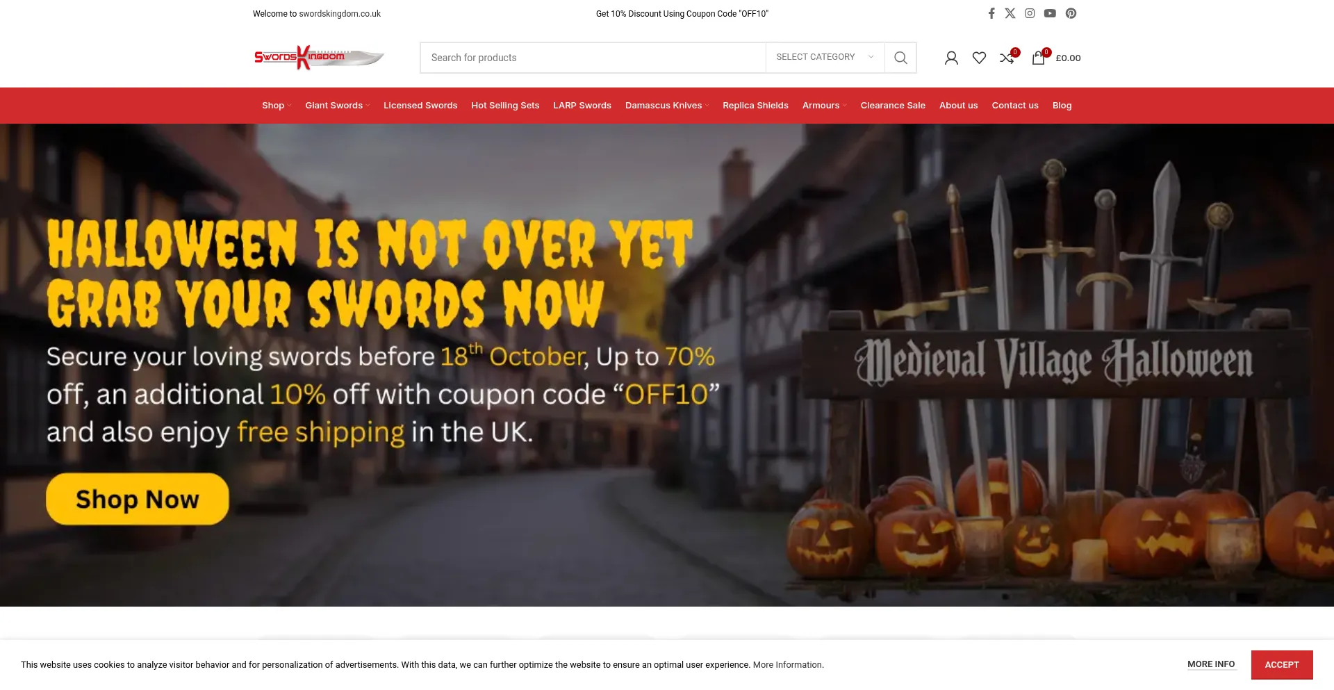 Swordskingdom.co.uk Screenshot
