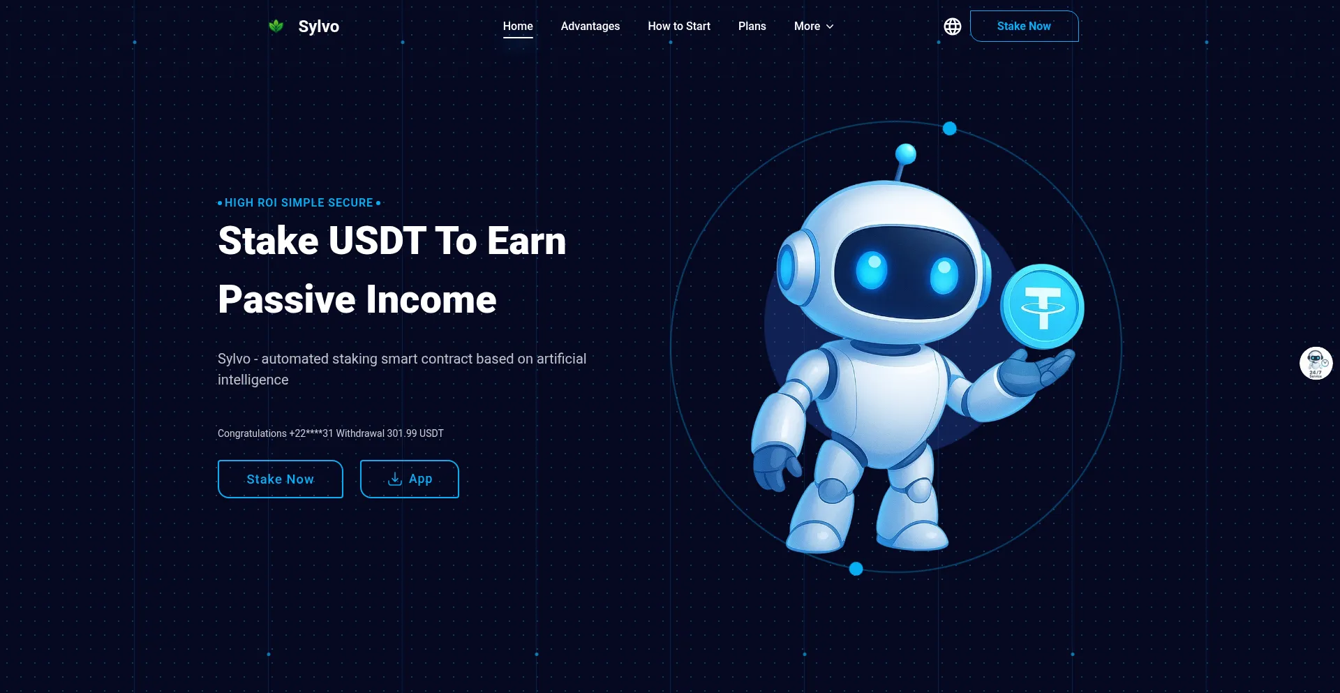Website screenshot of Sylvo-staking.com