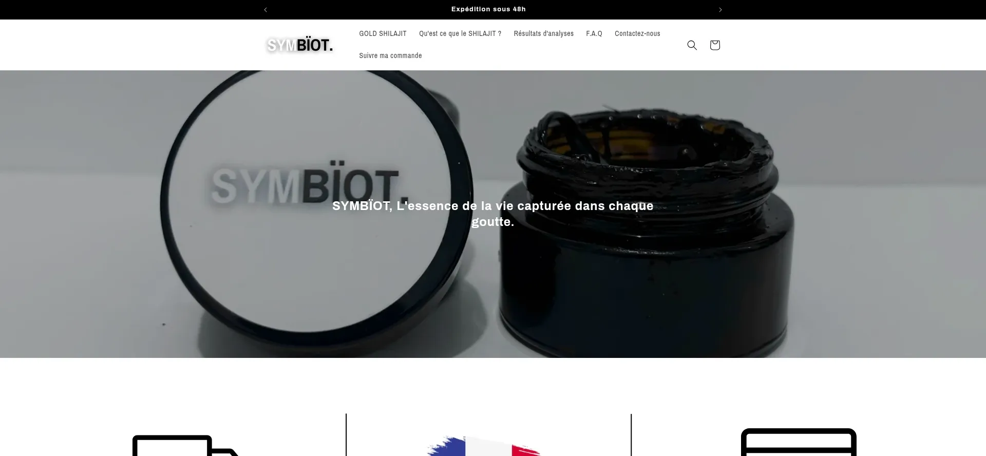 Website screenshot of Symbiotstore.com