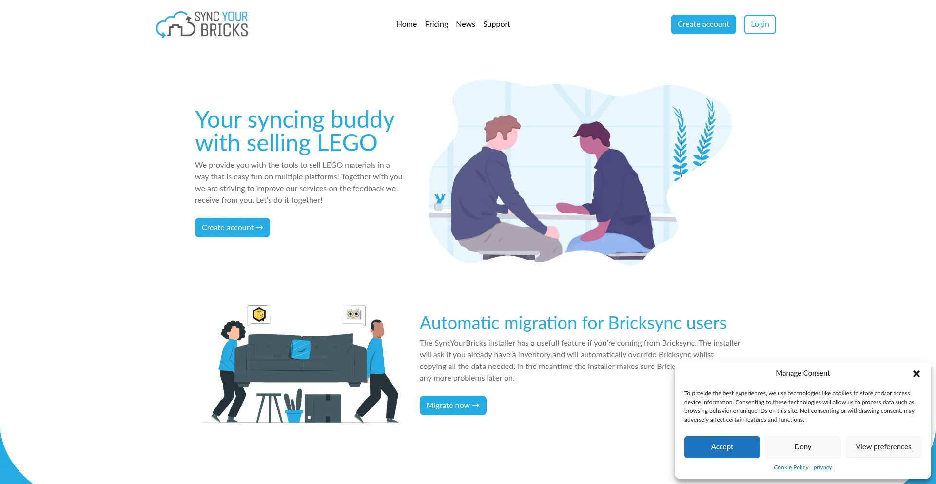 Syncyourbricks.com Screenshot