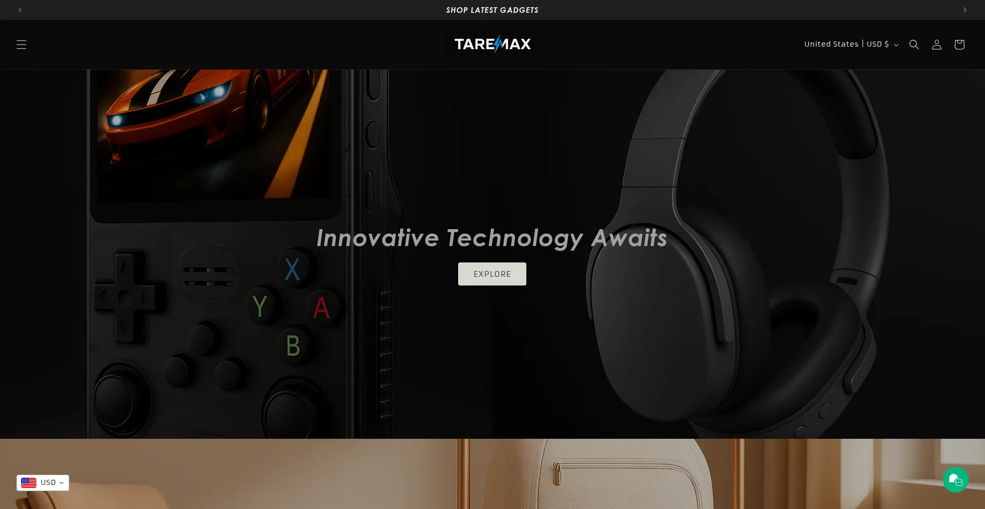 Website screenshot of Taremax.co