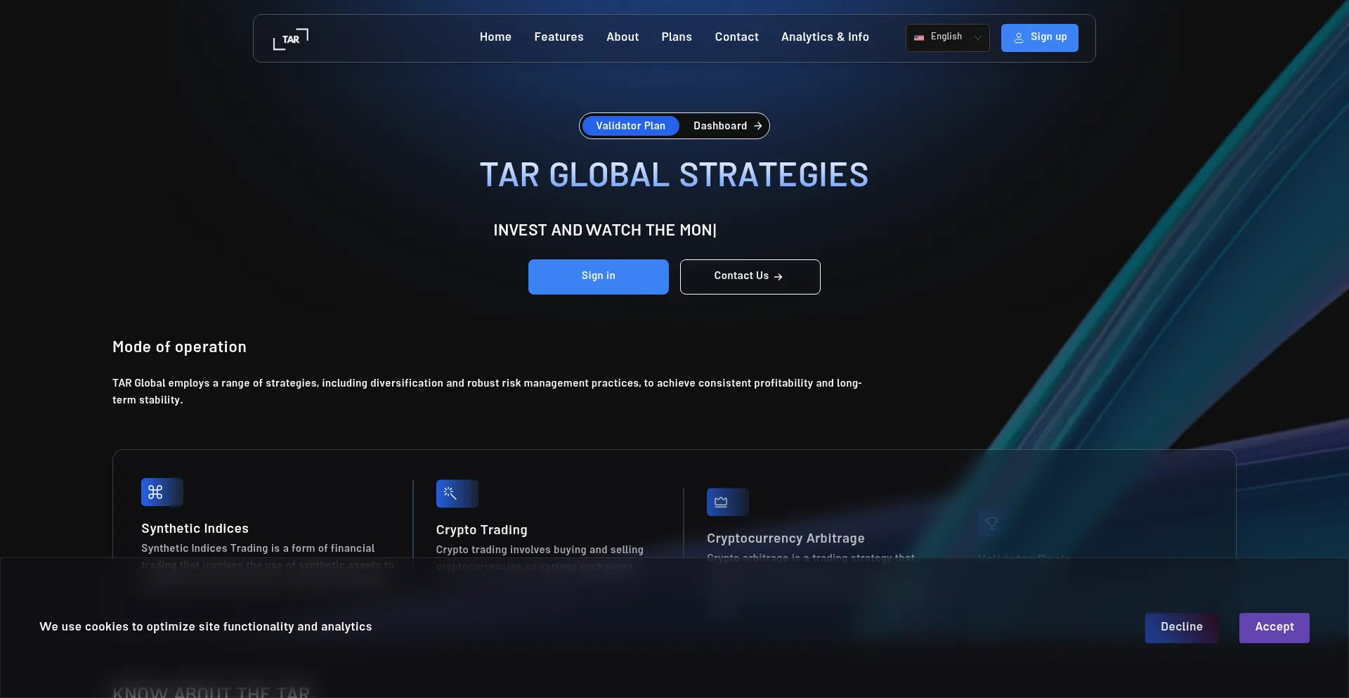 Website screenshot of Targlobal.org