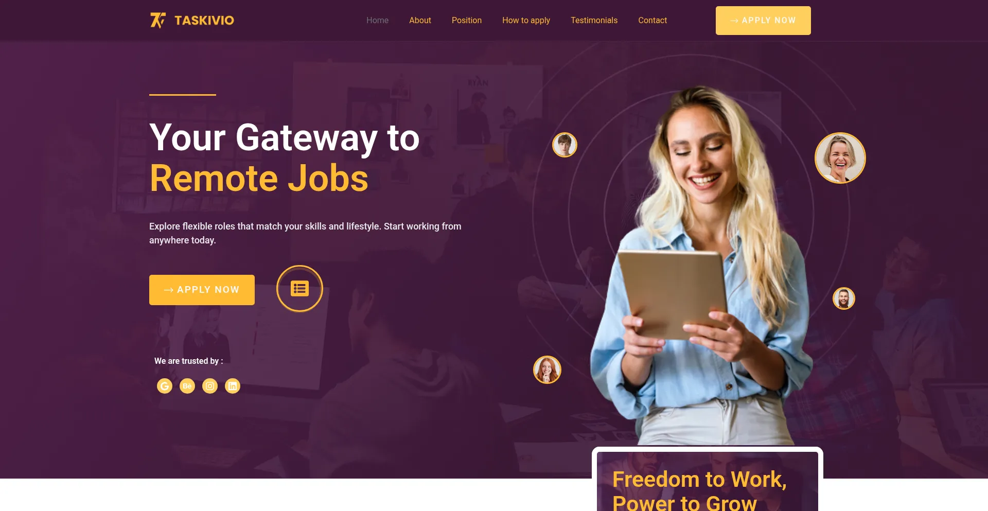 Website screenshot of Taskivio.online