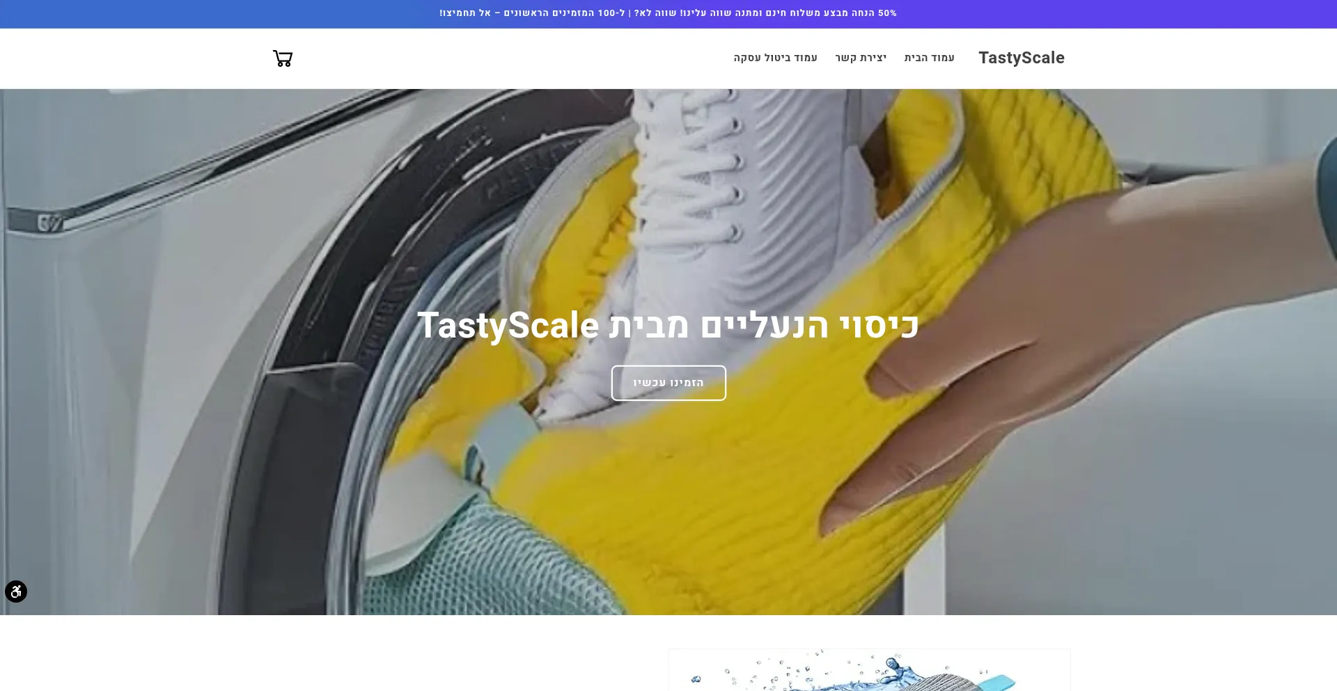 Website screenshot of Tastyscale.com