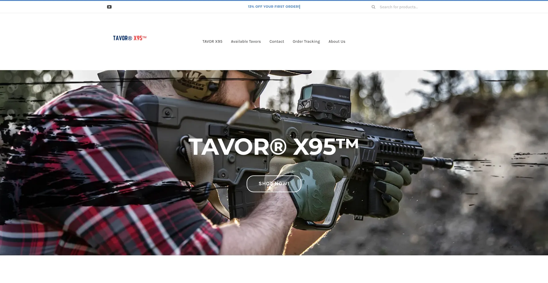 Website screenshot of Tavorx95.com