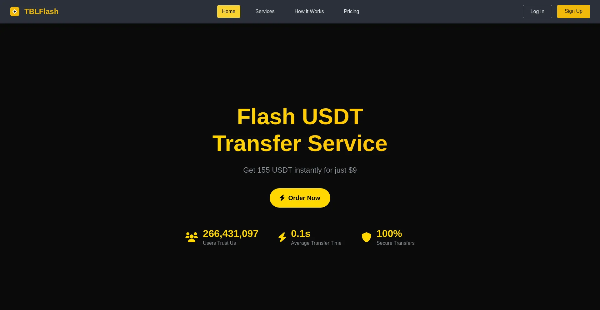 Website screenshot of Tblflash.org