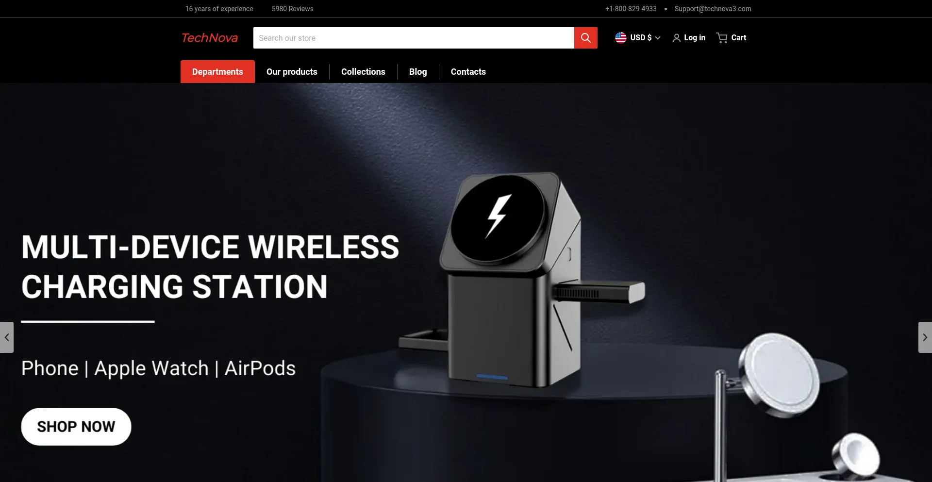 Website screenshot of Technova3.com