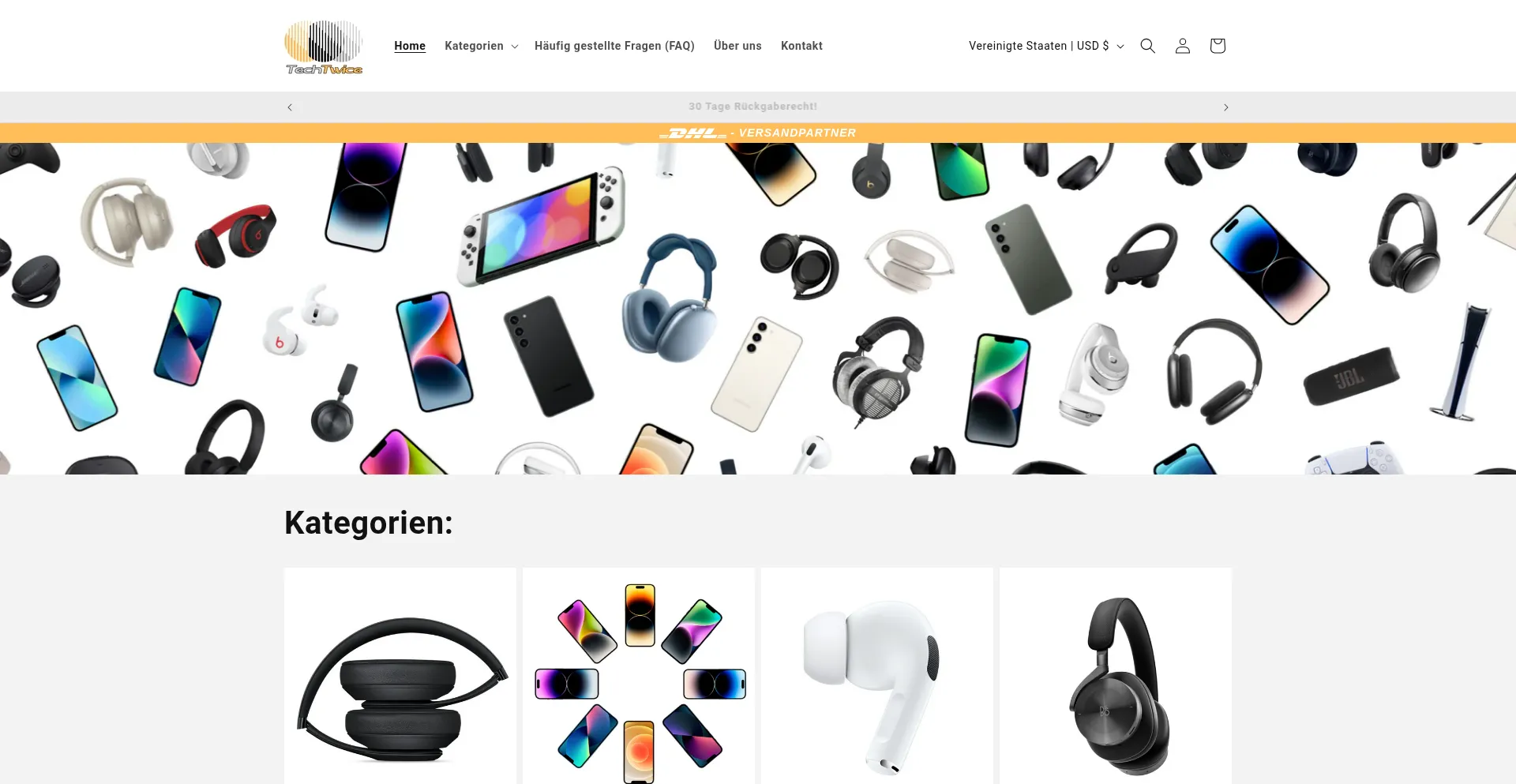 Website screenshot of Techtwice.de