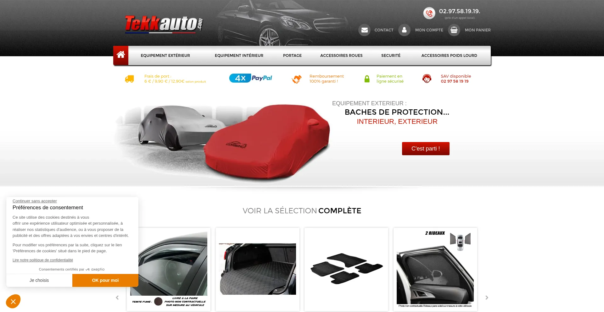 Website screenshot of Tekkauto.com