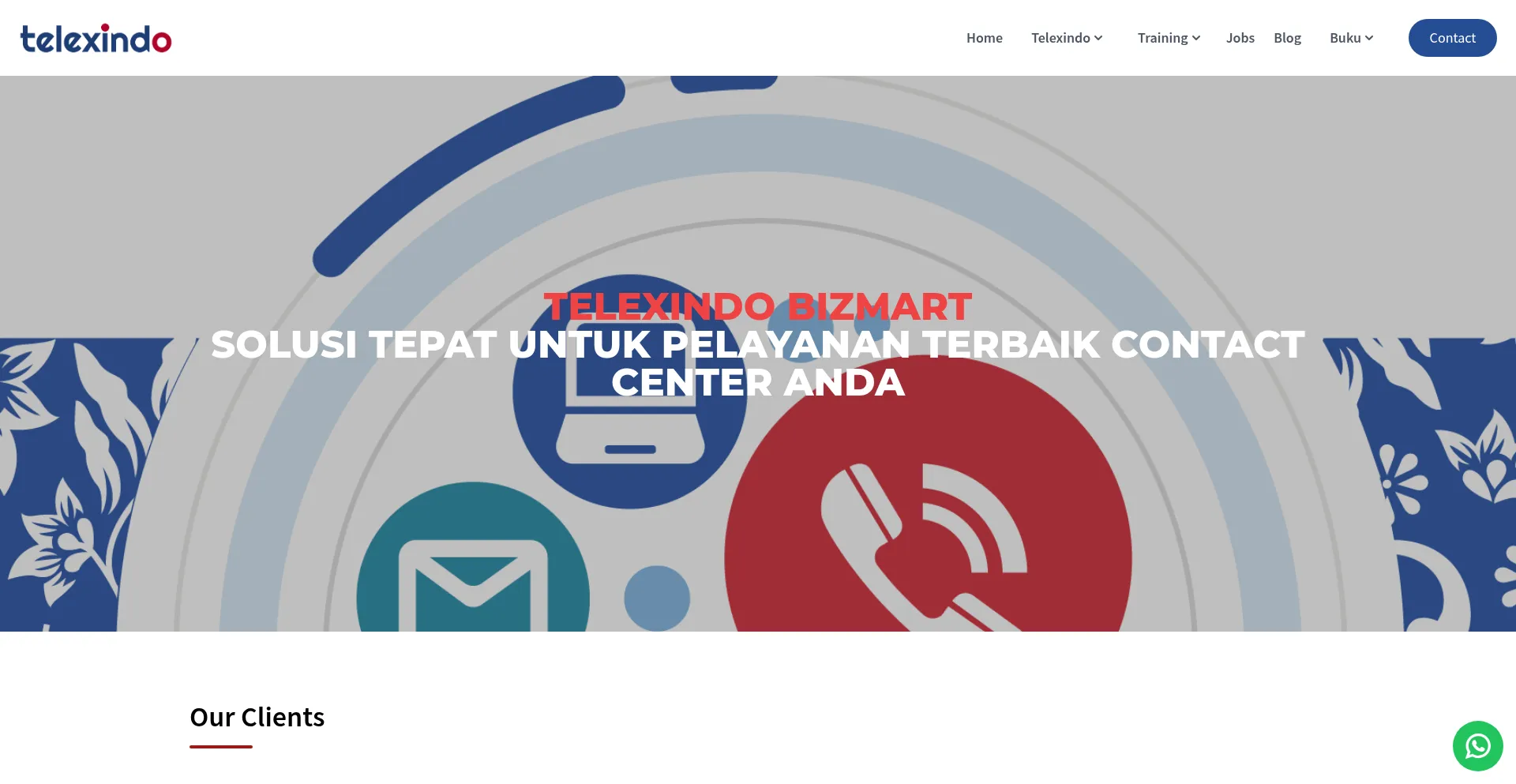 Website screenshot of Telexindo.com