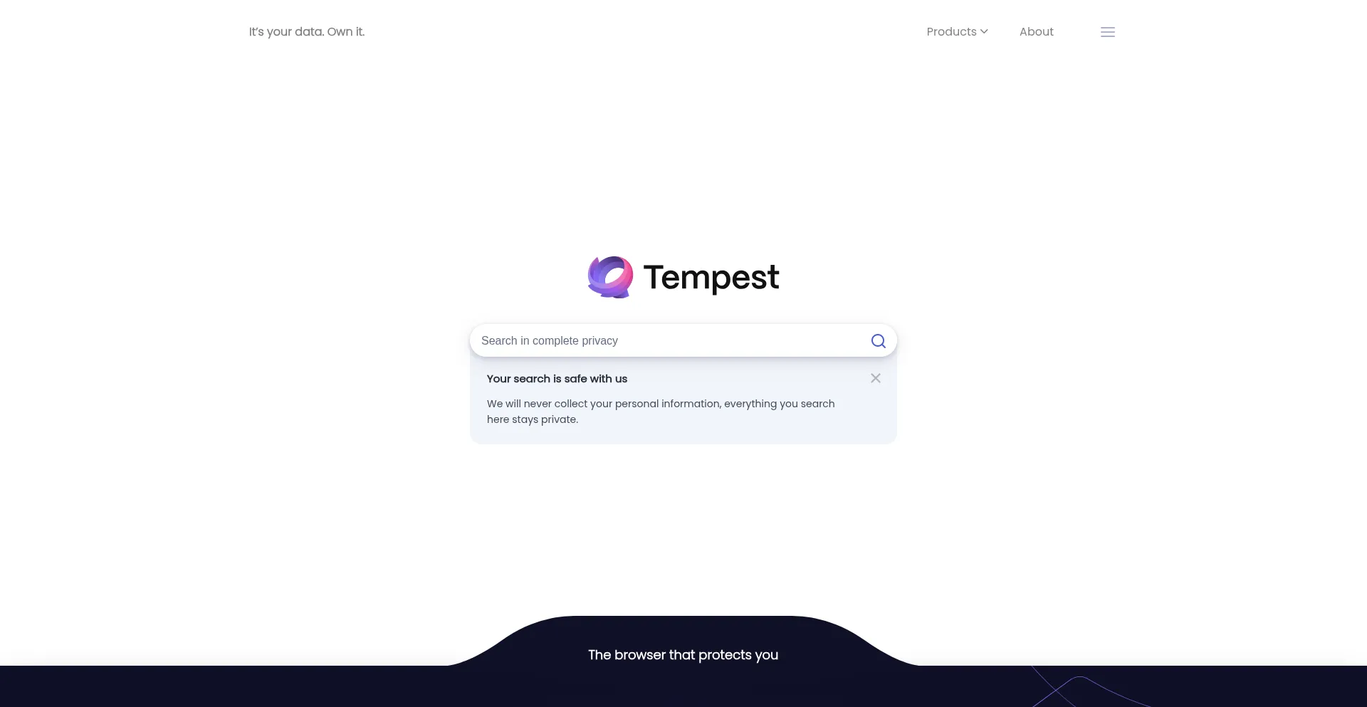 Tempest.com Screenshot