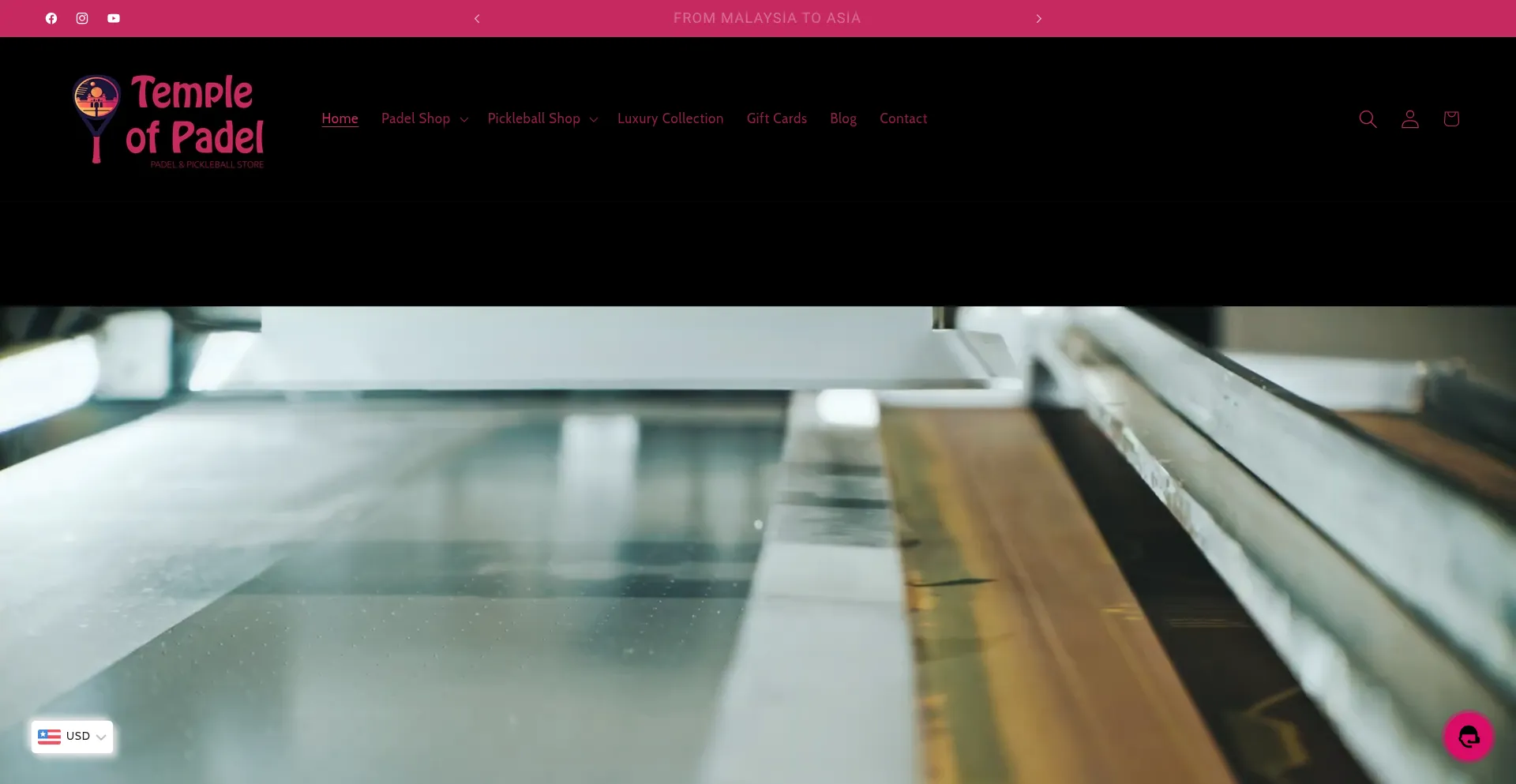 Website screenshot of Templeofpadel.com
