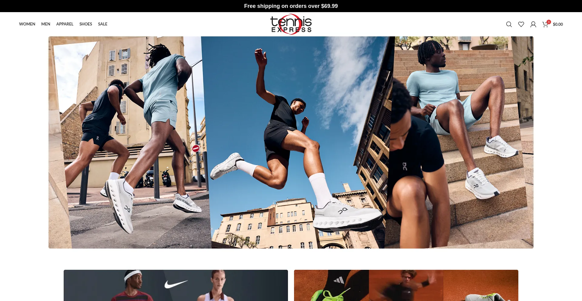 Website screenshot of Tennisexpresshub.shop
