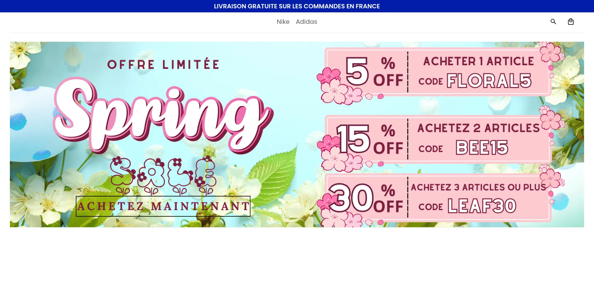 Website screenshot of Tenuesport.fr