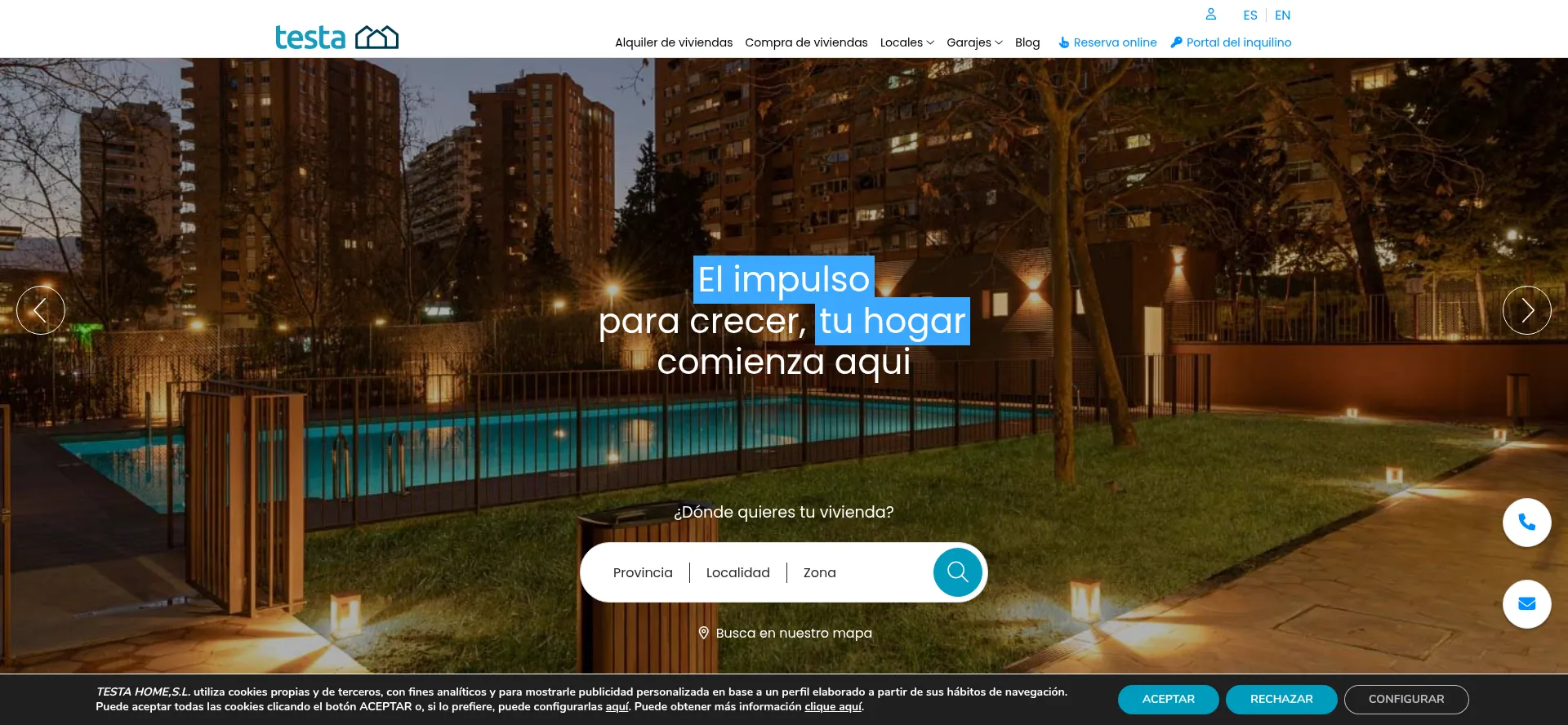 Testaresidencial.com Screenshot