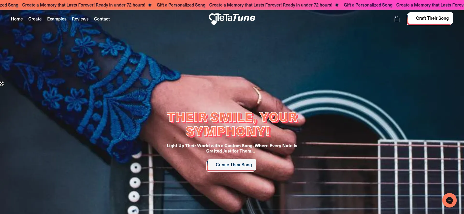 Website screenshot of Tetatune.com