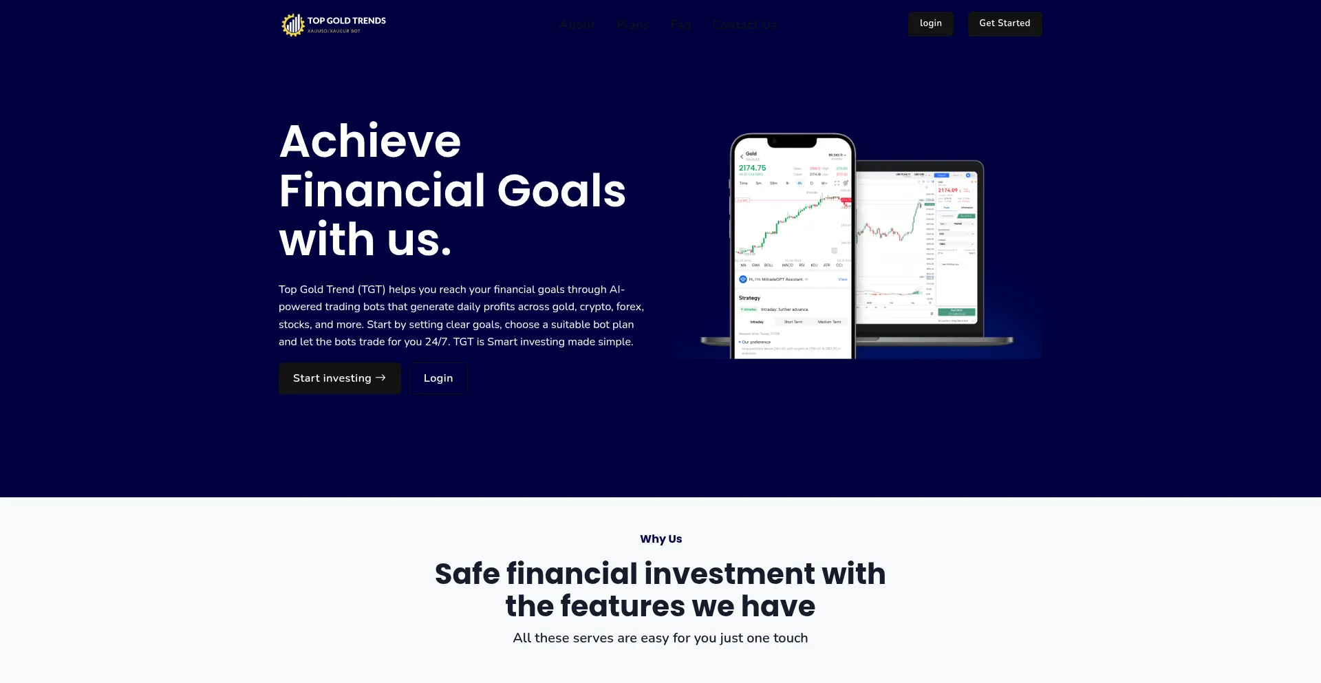 Website screenshot of Tgtrendsai.com