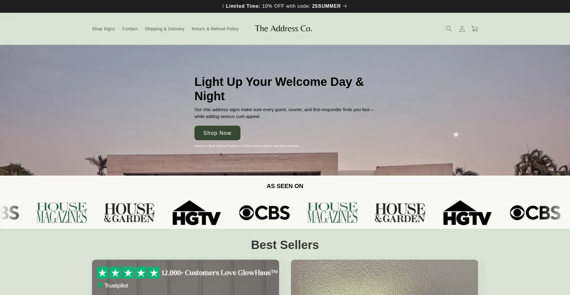 Website screenshot of Theaddressco.com