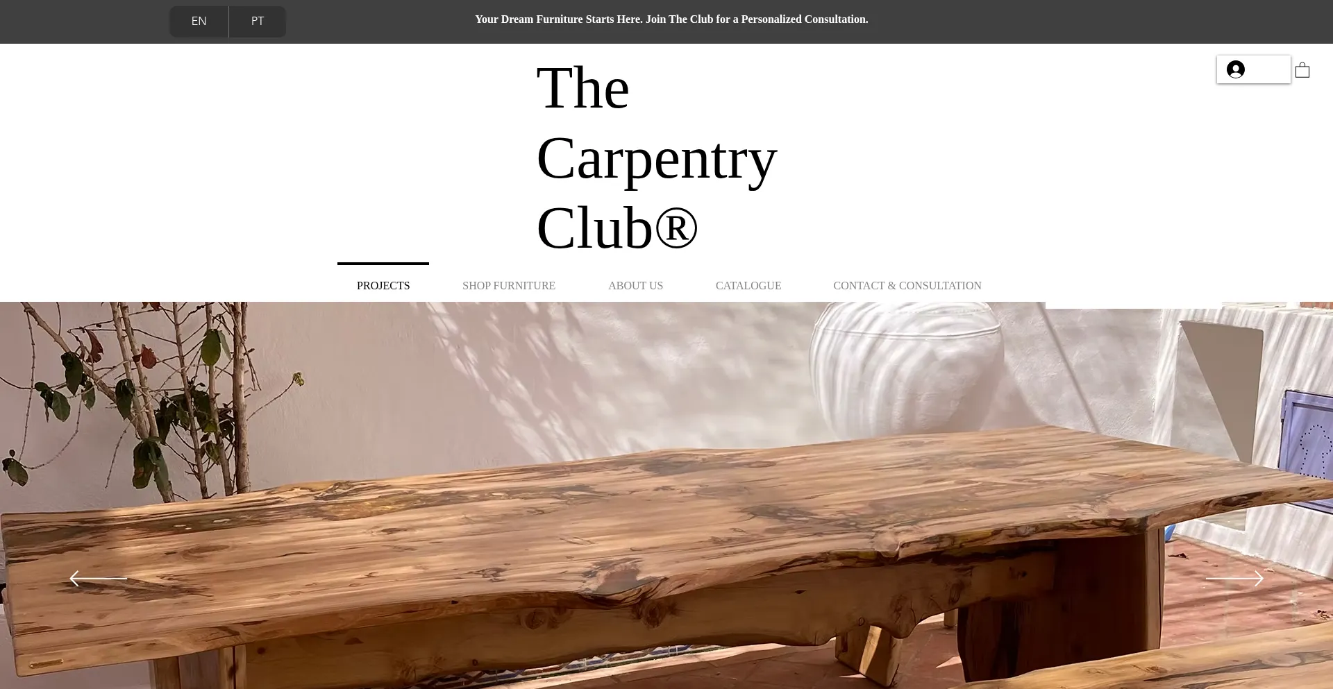 Website screenshot of Thecarpentryclub.com