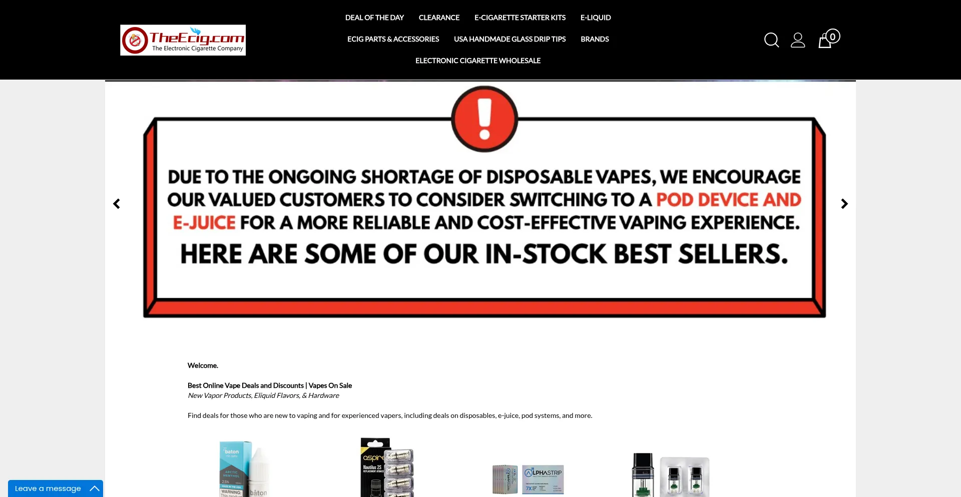 Theecig.com Screenshot