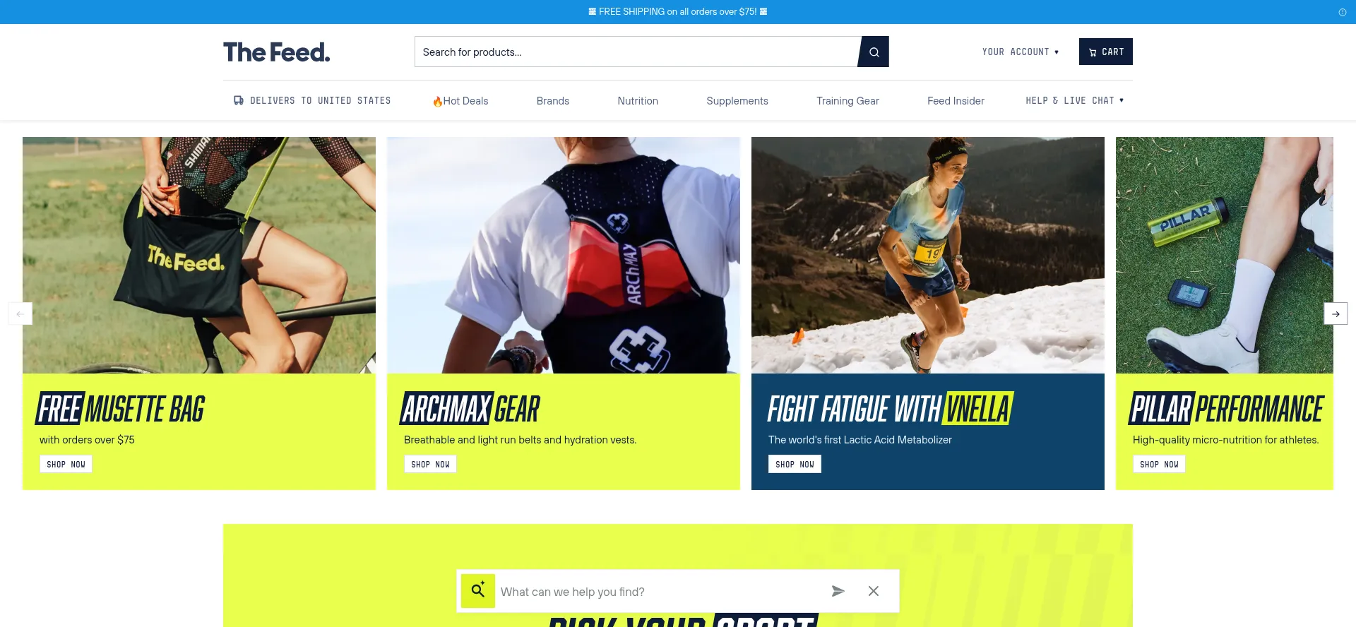 Website screenshot of Thefeed.com