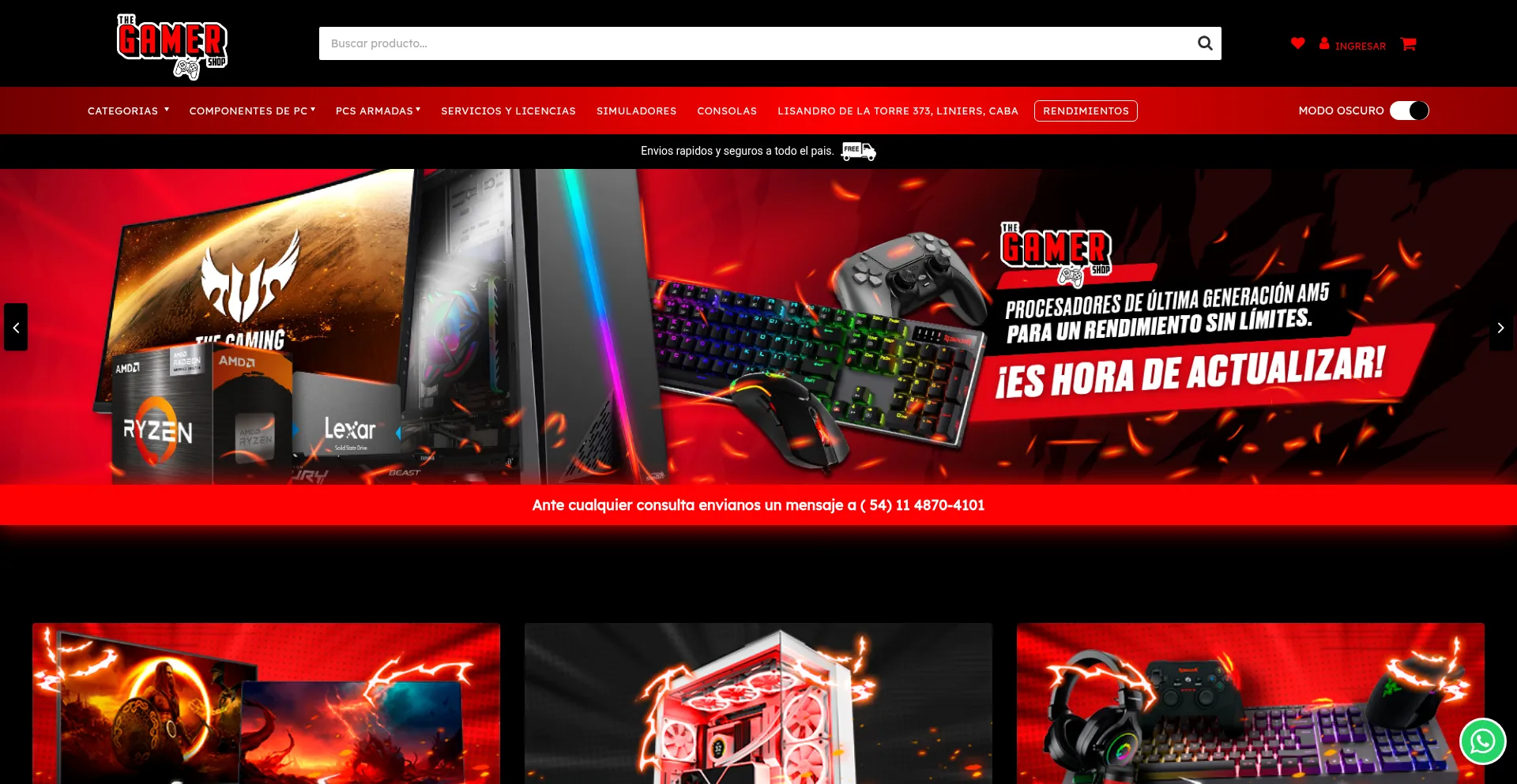 Thegamershop.com.ar Screenshot