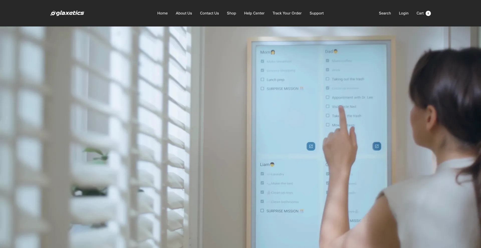 Website screenshot of Theglaxetics.com