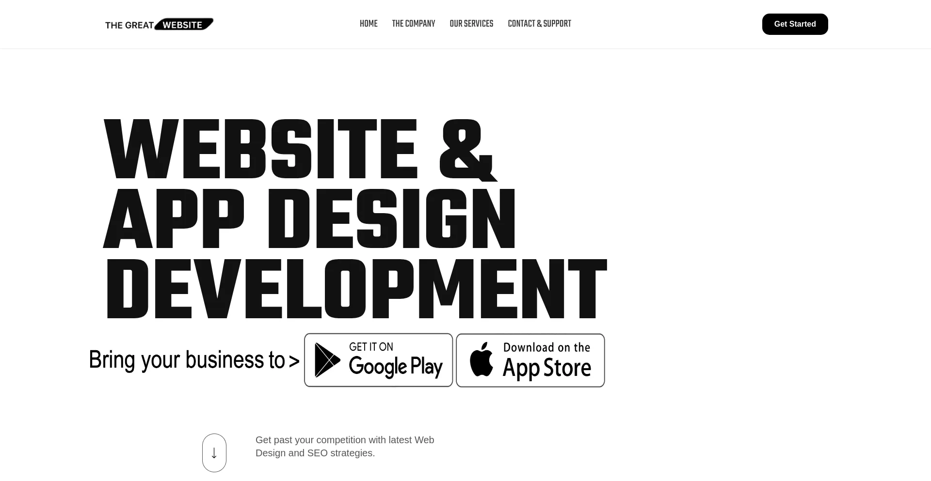 Website screenshot of Thegreatwebsite.com