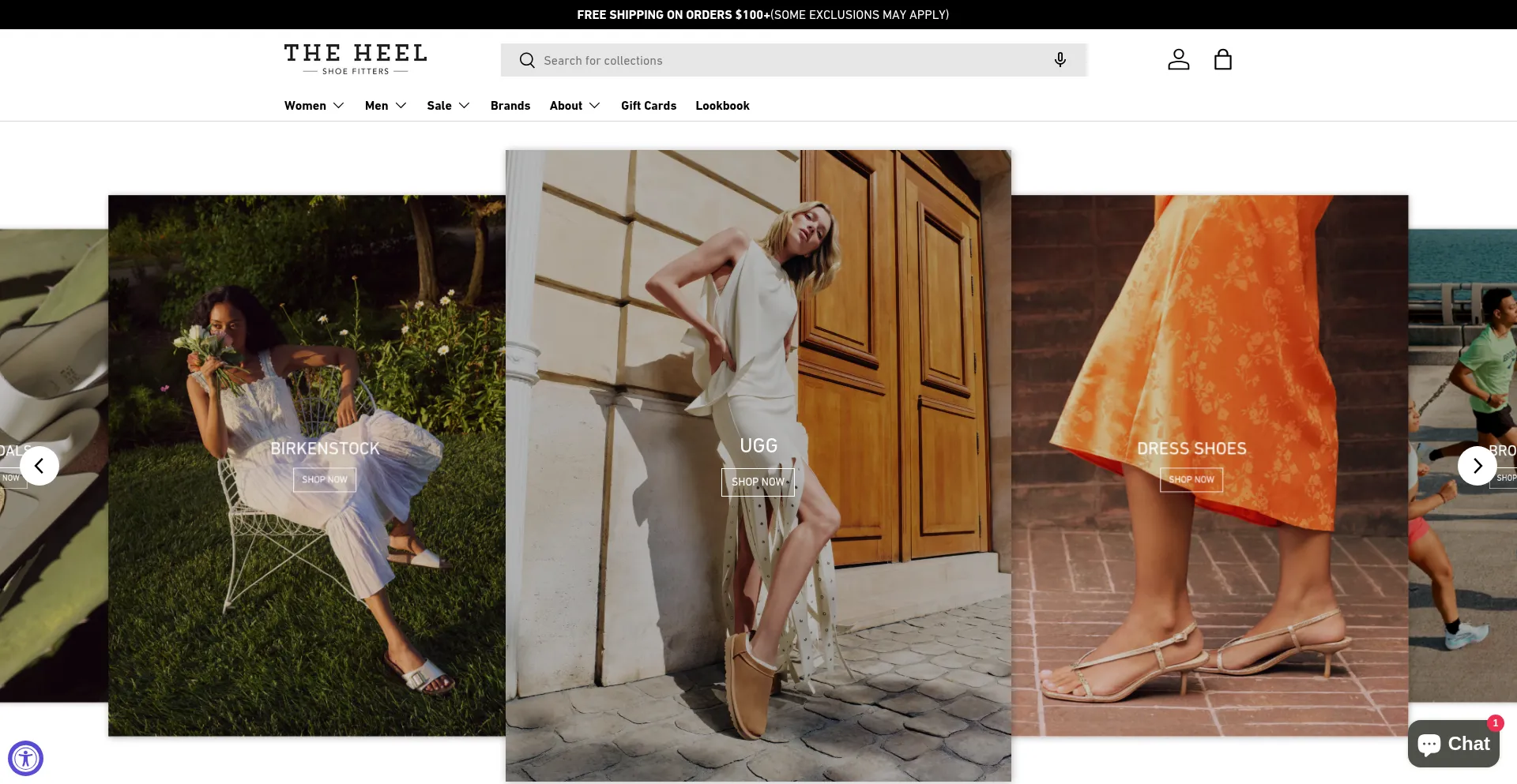 Website screenshot of Theheel.com