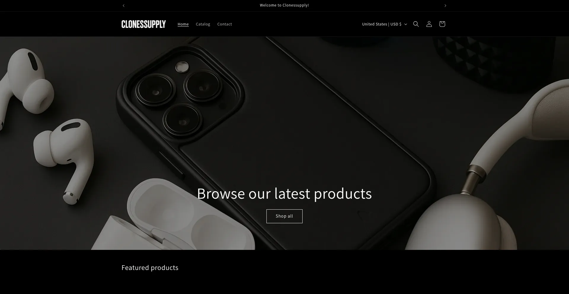 Website screenshot of Theitemsuupplier.com