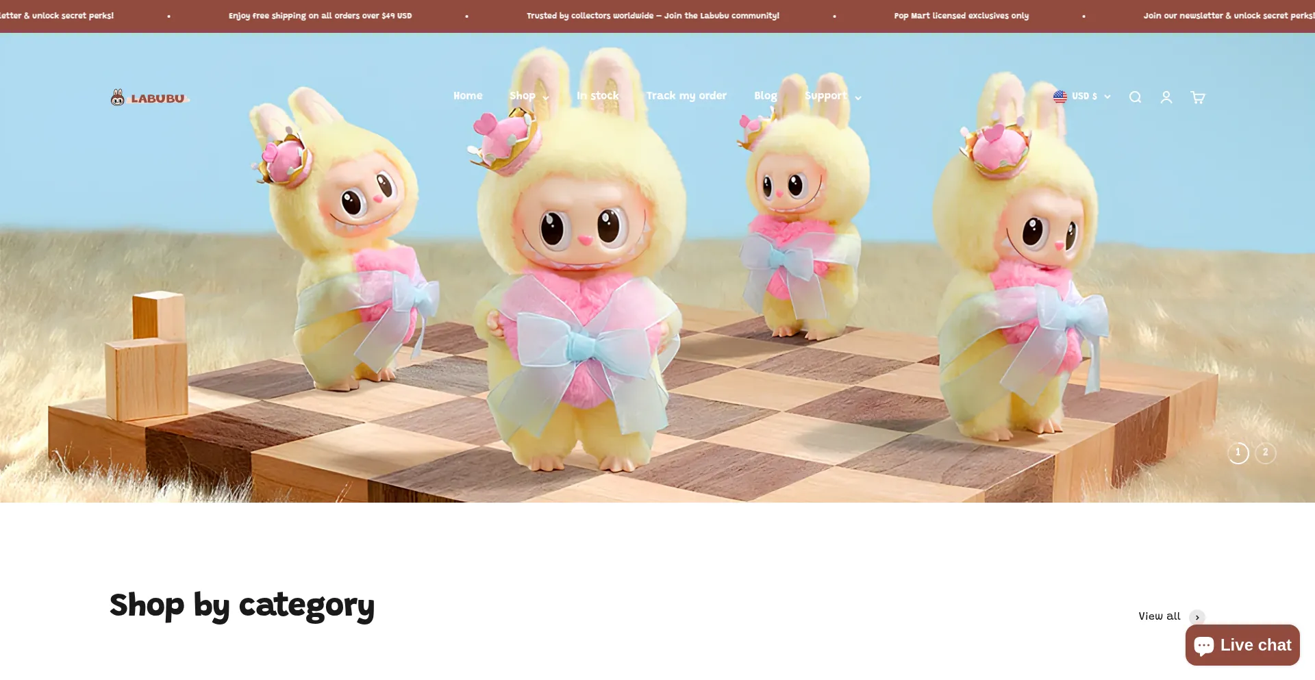 Website screenshot of Thelabubu.com