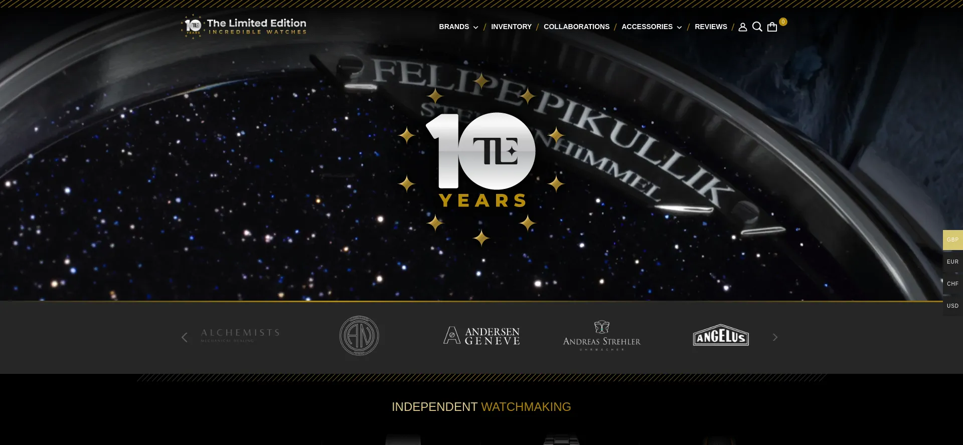 Website screenshot of Thelimitededition.co.uk