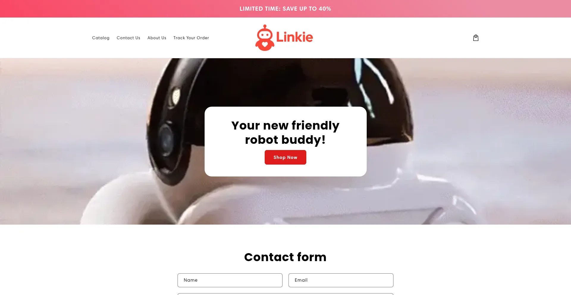 Website screenshot of Thelinkie.store