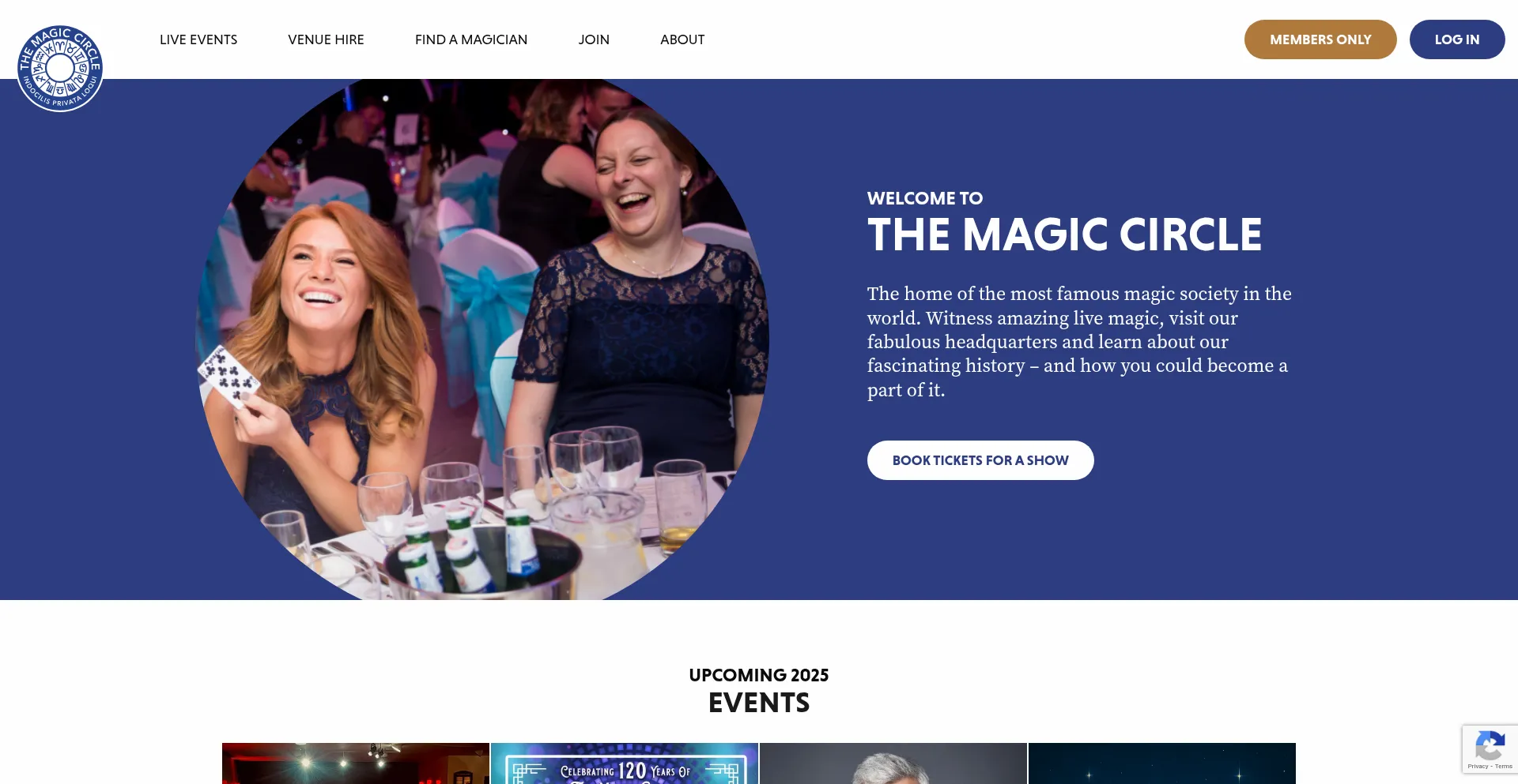 Website screenshot of Themagiccircle.co.uk