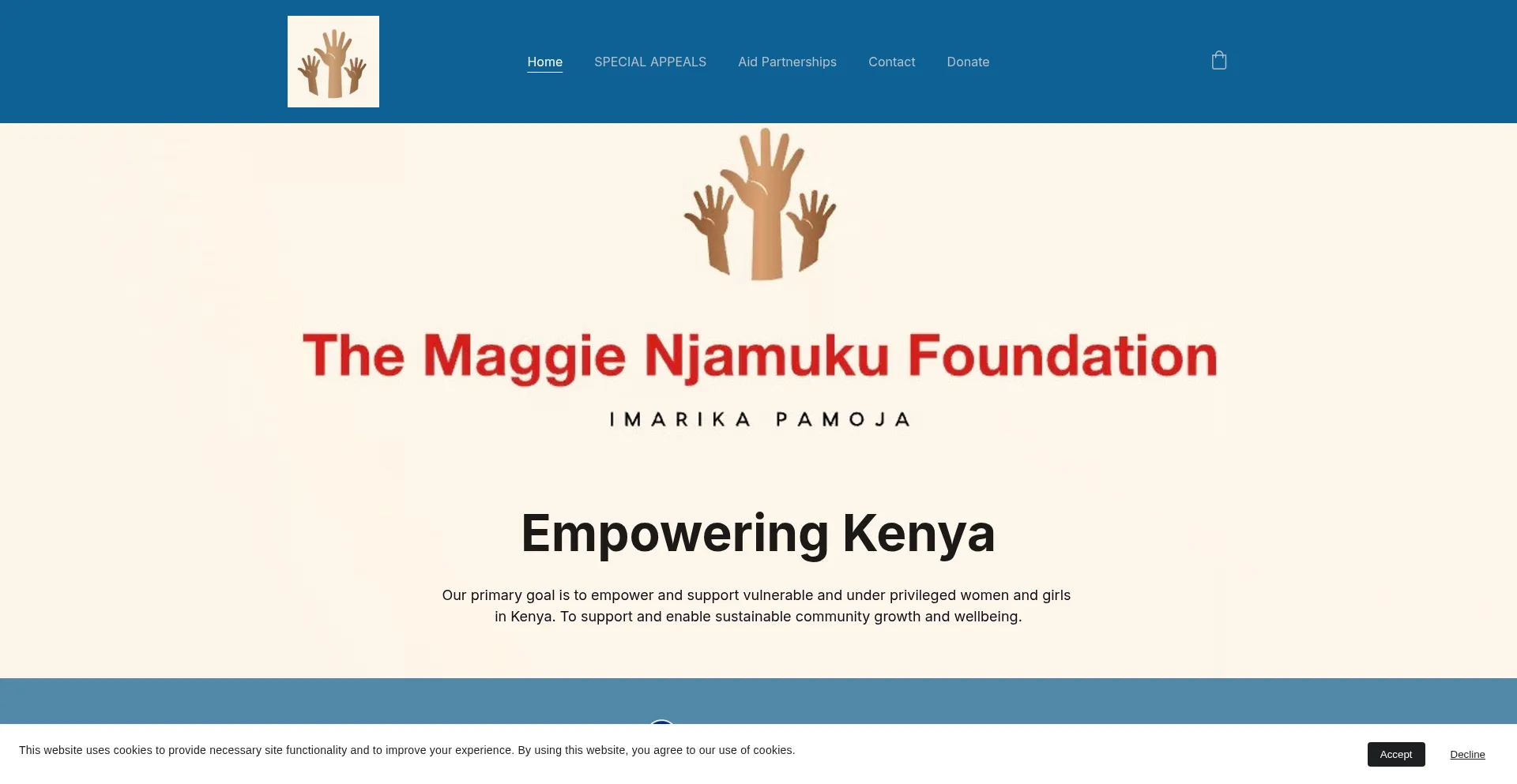 Website screenshot of Themnf.org.uk