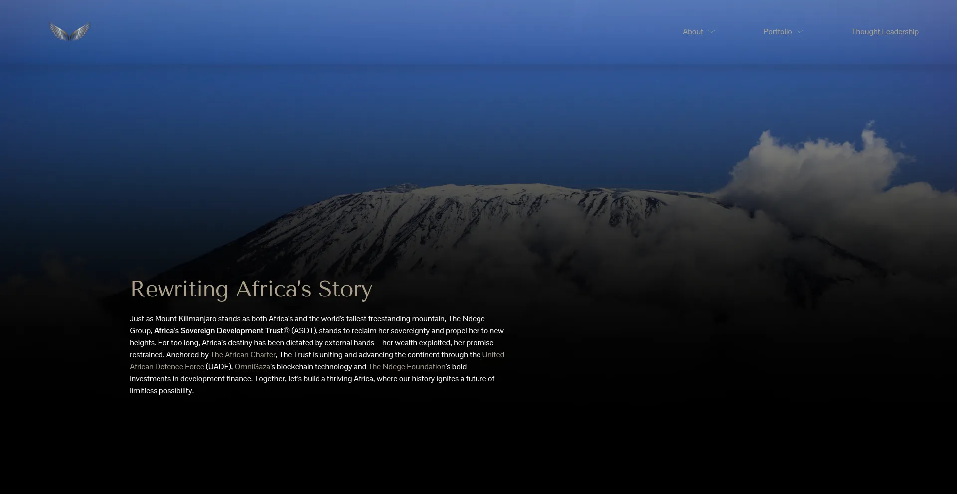 Website screenshot of Thendegegroup.com