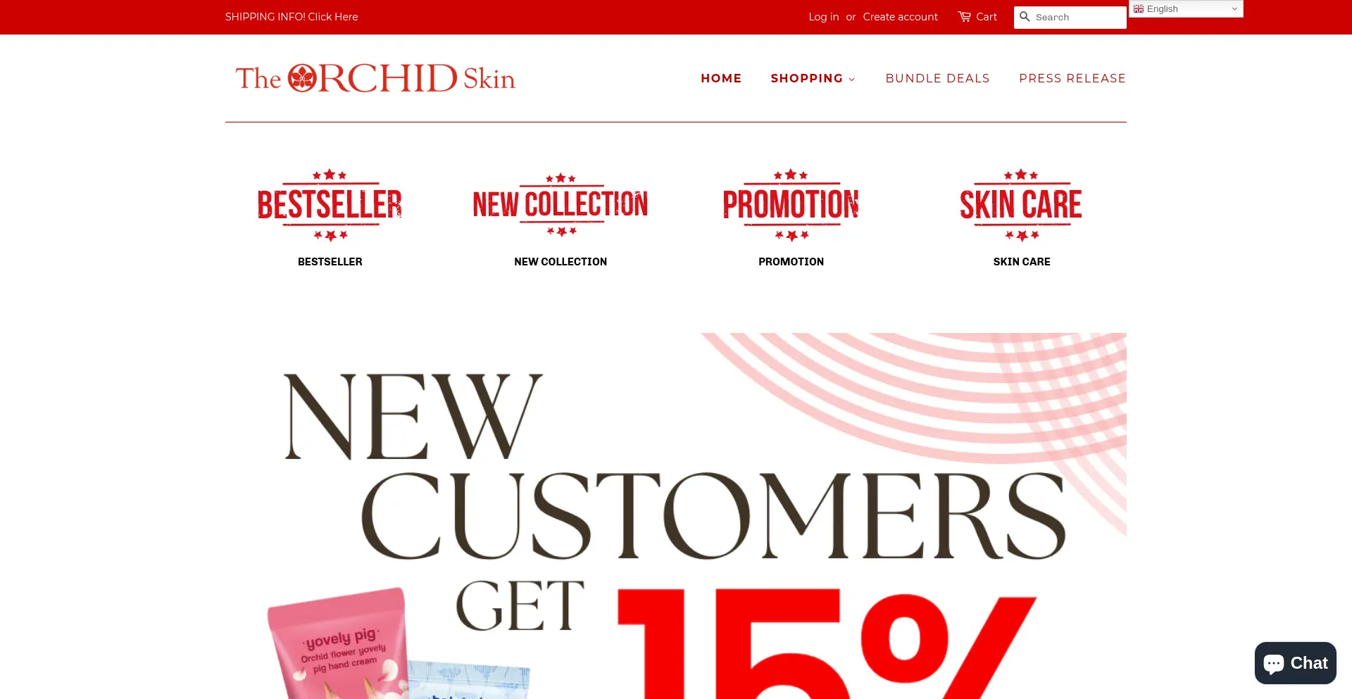 Website screenshot of Theorchidskin.com.sg
