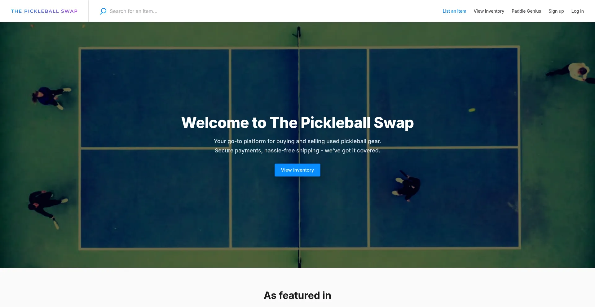 Thepickleballswap.com Screenshot